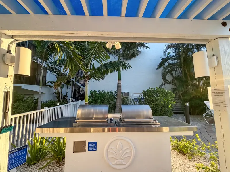 Outdoor grills under the pavilion