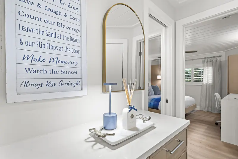 Entry console and coastal decor
