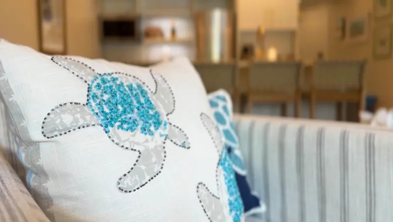 Sea turtle accent pillow