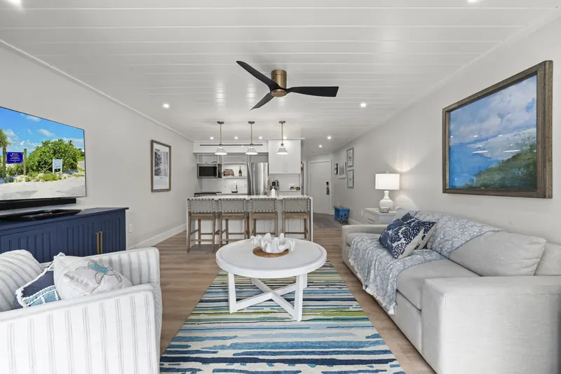 Open-plan living and dining